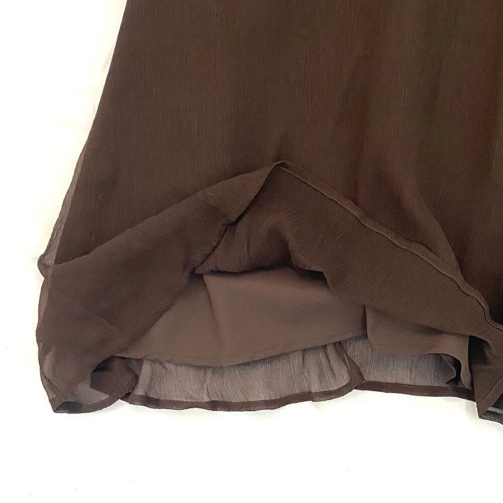 J Crew silk dress Womens Size 4 sleeveless brown cocktail evening fit and flare